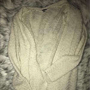 White knit cardigan